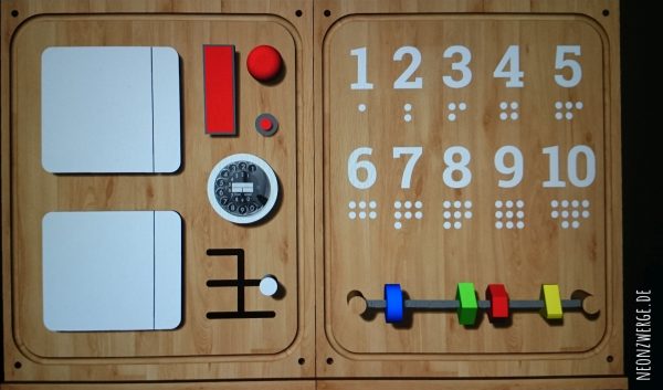 Selbstgemachtes Busyboard für Kleinkinder - Einfach Spielen - Zahlen lernen 